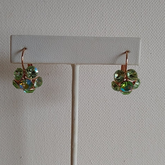SWAROVSKI Chrysolite- Green / Rose Gold/ EARRINGS - Picture 4 of 4